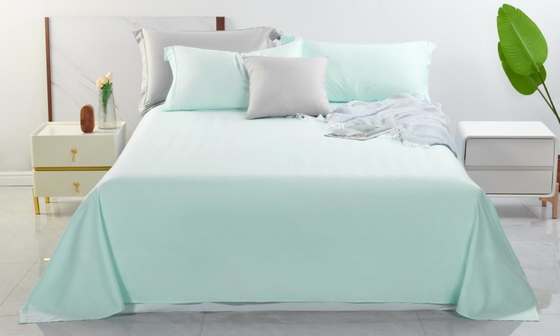 숨 쉬는 Bambu Viscose Sheet 세트 지속 가능한 침대 시트 세트 부드럽다