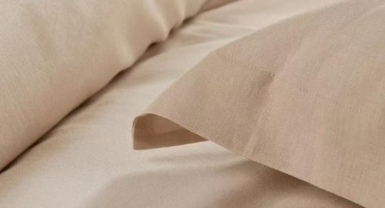텐셀 린넨 이불 커버 퀸 편안한 라이트 브라운 이불 커버