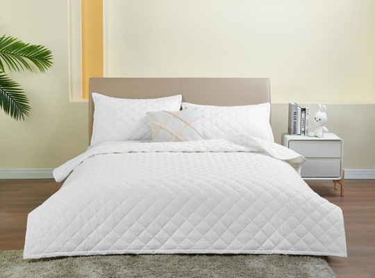 인쇄 된 흰색 면화 쿼트 세트 퀸 사이즈 듀벤 커버 사용자 정의